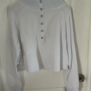 FP Movement by Free People White Ribbed Sweatshirt